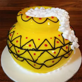 Janamashtami Matki Cake