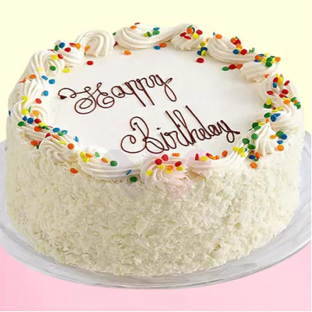 Birthday Special White Forest Cake