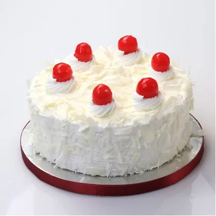 Decorative Creamy White Forest Cake