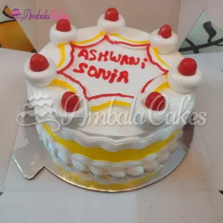 Pineapple cake delivered in Ambala