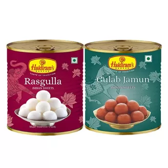Haldiram's Gulab Jamun and Rasgulla