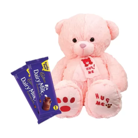 2 Chocolates with One Teddy Bear