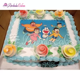 Doraemon Photo Cake delivered in Yamuna Nagar
