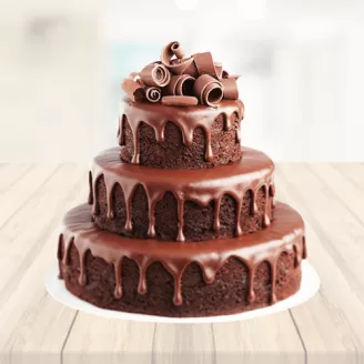 Heavy Loaded Chocolate 3 Tier Cake