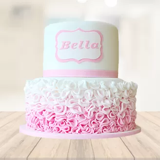 Strawberry Rose 2 Tier Cake