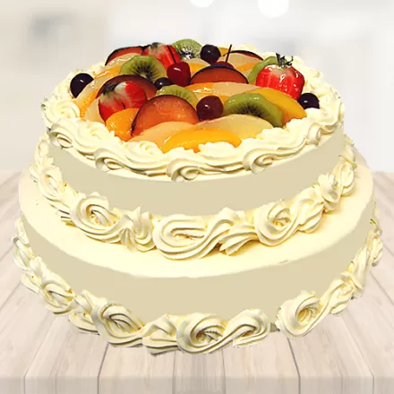 Fresh Fruit 2 Tier Cake
