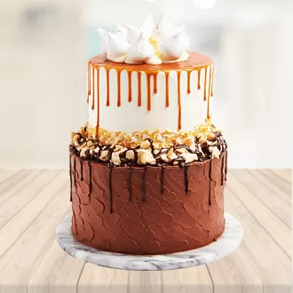 Designer Butterscotch 2 Tier Cake