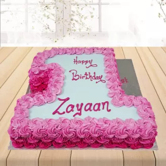 1st Digit Birthday Cake
