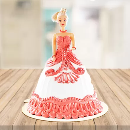 Cute Red Princess Doll Cake