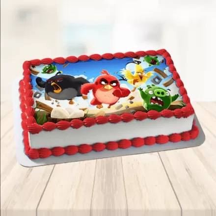 Angry Birds Photo Cake