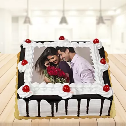 Gorgeous Square Photo Cake