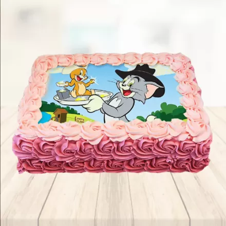 Tom n Jerry Rose cake 