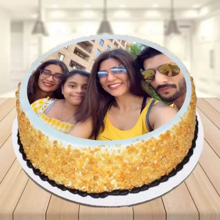 Sweet Butterscotch Photo Cake