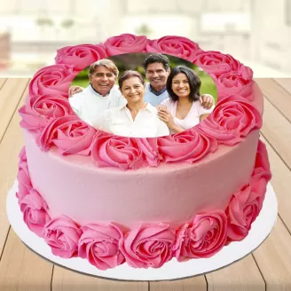 Strawberry Photo Cake