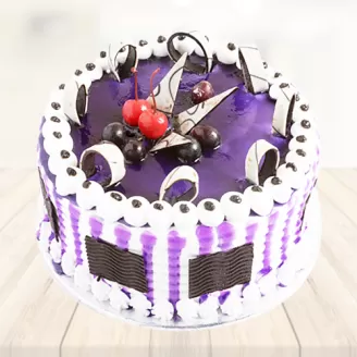 Decorated Black Currant Cake
