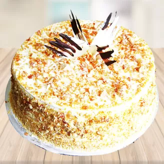 Creamy Eggless Butterscotch Cake