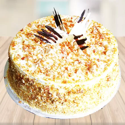 Creamy Eggless Butterscotch Cake