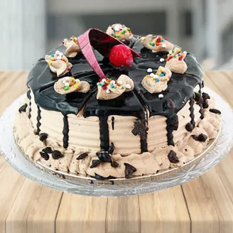 Decorative Creamy Chocolate Cake