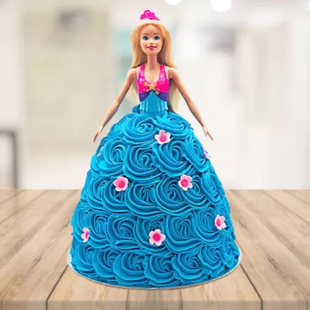 Cute Barbie Doll Cake