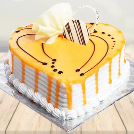 Pineapple Heart Shape Cake