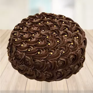 Dark Chocolate Rose Cake