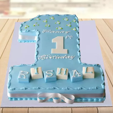 1st Birthday Cake for Boy | Happy Birthday Digit Cake for Baby Boy