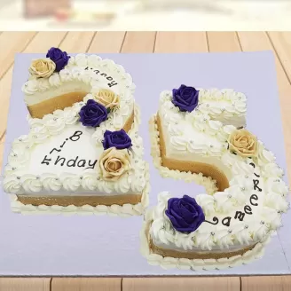 25th Happy Birthday Cake