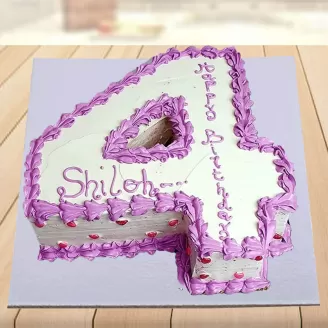 4th Birthday Special Vanilla Cake