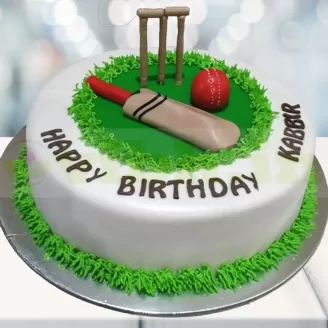 Cricket Ground Fondant Cake