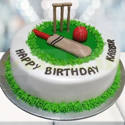 Cricket Ground Fondant Cake