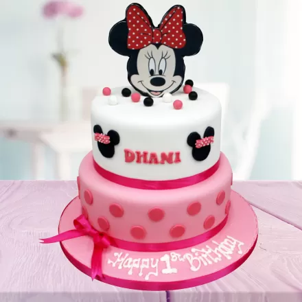 Minnie Mouse 2 Tier Fondant Cake