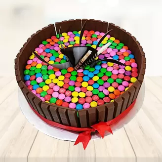 Full KitKat Gems Loaded Cake