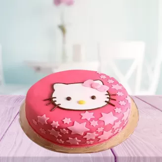 Sweet Hello Kitty Fondant Cake
