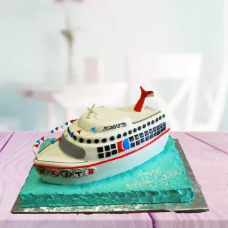Special Ship Fondant Cake