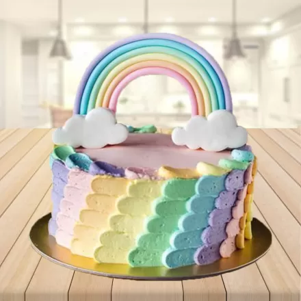 Rainbow Layers Cake