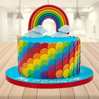 Fondant Rainbow Cake