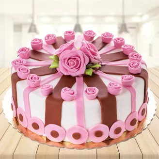 Girls Special Strawberry Fondant Cake
