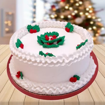 Merry Christmas Vanilla Cake