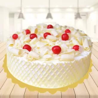 White Forest Birthday Cake