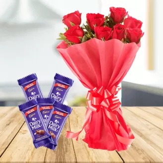 Red Roses with Chocolate