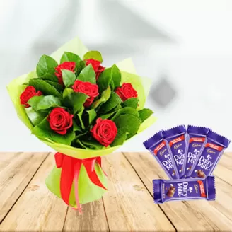 Red Roses With Chocolates