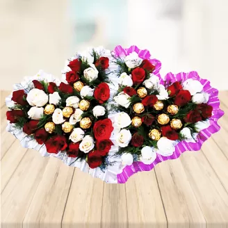 Double Heart Shape Arrangement