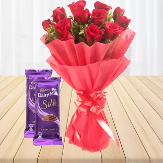 12 Red Roses Combo For My Girlfriend