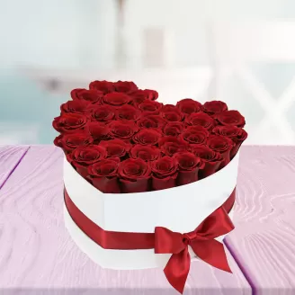 Beautiful Red Roses Heart Shape