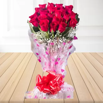Deep Pink 20 Roses Bouquet