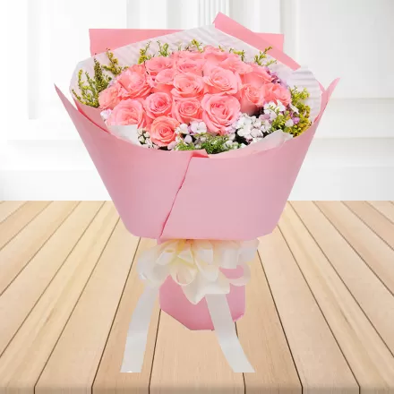 Special 20 Pink Roses Bouquet