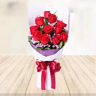 8 Red Roses Bouquet
