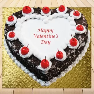 Happy Valentine's Day Heart Shape Cake