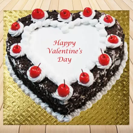 Happy Valentine's Day Heart Shape Cake