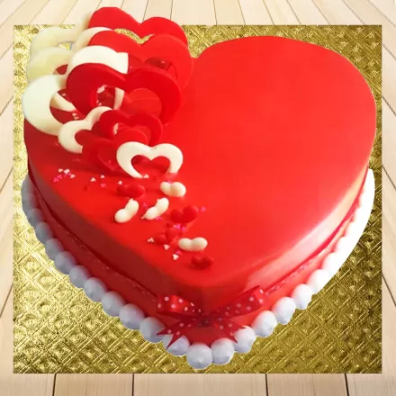 Heart Shaped Cake with Balloons - Supreme Bakery-cacanhphuclong.com.vn